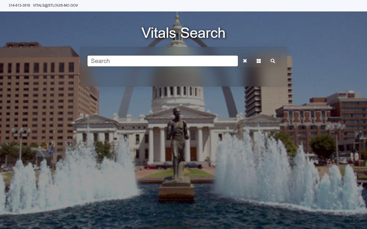 St. Louis City marriage records search portal for vital records lookup