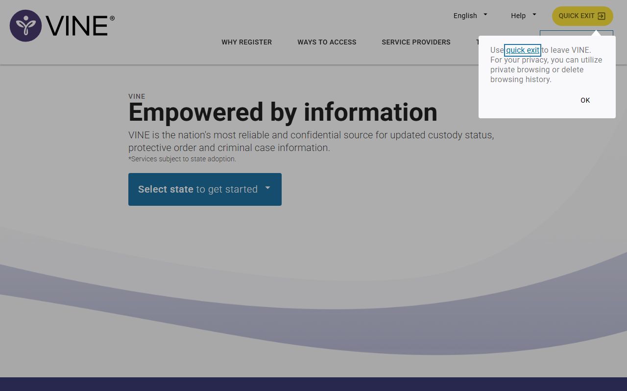 St. Louis City released inmate records VINELink notification search page